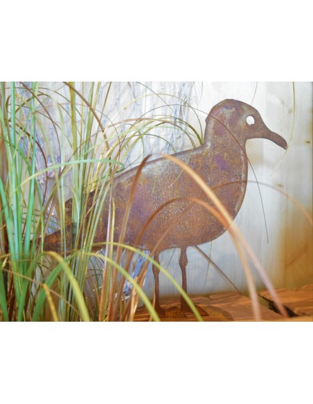 Rost Deko Möwe für den Garten aus Metall Gartendeko