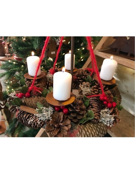4 Kerzenteller Metall Rost Stabkerzen Shabby Vintage Adventskranz Landhaus Deko 4 Kerzenteller Metall Rost Stabkerzen Shabby Vintage Adventskranz Landhaus Deko