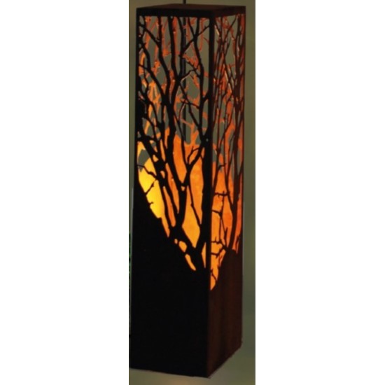 Säule "Albero" mit Ausschnitten auf 4 Seiten Höhe 99 cm, ansprechend beleuchtet