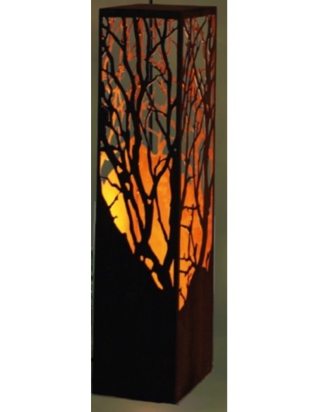 Säule "Albero" mit Ausschnitten auf 4 Seiten Höhe 99 cm, ansprechend beleuchtet