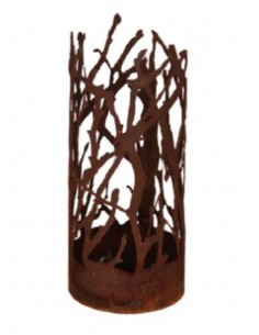 "Albero" Windlicht rund mit Boden Höhe 34cm  Ø 15cm