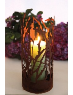 "Albero" Windlicht rund mit Boden Höhe 34cm  Ø 15cm 2