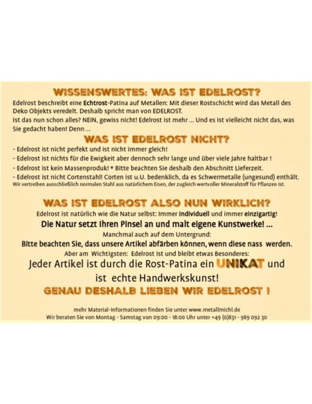 Edelrost was ist das? Definition Rost Deko und Echtrost