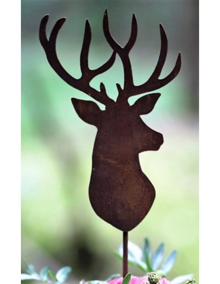 Gartenstecker Hirsch Mini Höhe 17cm, Breite 10cm, Stab ca. 25cm Gartenstecker Hirsch Mini Höhe 17cm, Breite 10cm, Stab ca. 25cm