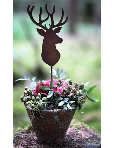 Gartenstecker Hirsch Mini Höhe 17cm, Breite 10cm, Stab ca. 25cm Gartenstecker Hirsch Mini Höhe 17cm, Breite 10cm, Stab ca. 25cm