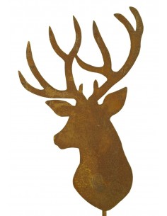 Gartenstecker Metall Deko Hirsch