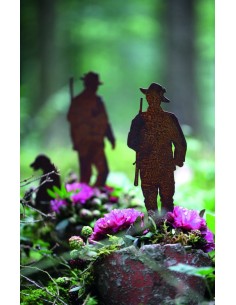 Geschenk für Jäger Landhausdeko Jäger als Gartendeko Beetstecker 2