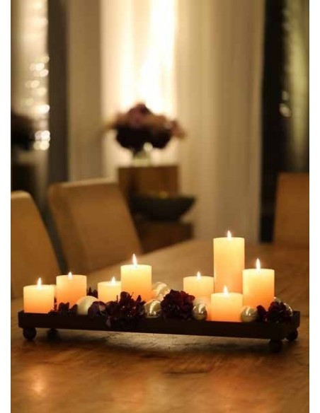 Kerzentablett Metall als Tischdeko für Hochzeit und Geburtstag
