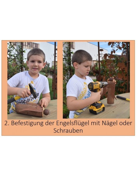 2. Befestigung der Engelsflügel