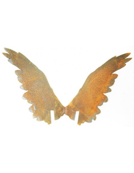 Engelsflügel aus Edelrost zum Einhängen in Vasen Gläser Einarbeiten in Gestecke Dek, Metall Kerzenhalter Teelichthalter