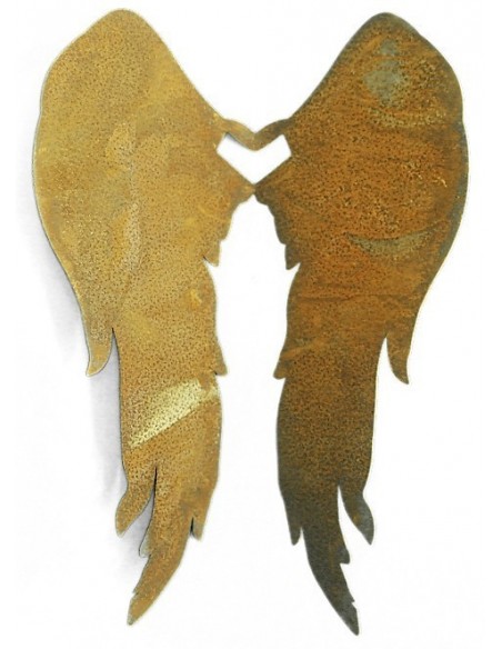 Engelsflügel aus Edelrost zum Einhängen in Vasen Gläser Einarbeiten in Gestecke Dek, Metall Kerzenhalter Teelichthalter