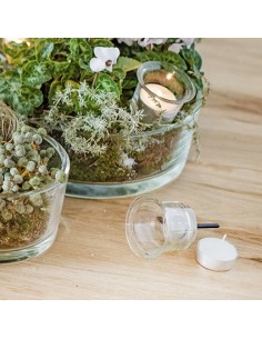 teelichthalter Glas für Adventskranz 2