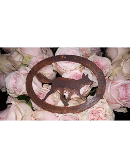 Wildanhänger "Fuchs" aus Edelrost, Wildtieranhänger, Walddeko, Geschenk für Jäger und Jagdfans oderDeko für Waidmänner 