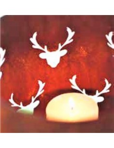 Edelrost Windlicht mit Hirschkopfmuster klein, Walddeko, Wildtierwindlicht, Geschenk für Jäger, Waidmannsdeko 2