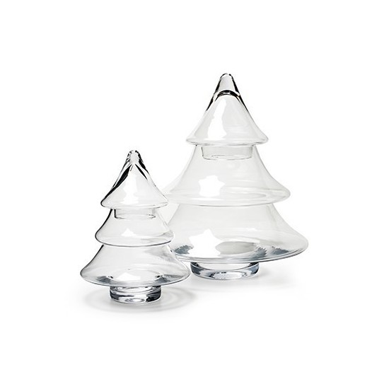  Weihnachtsbaum aus Glas, Höhe 38cm, Ø18 cm | Weihnachtsdeko im Glas  