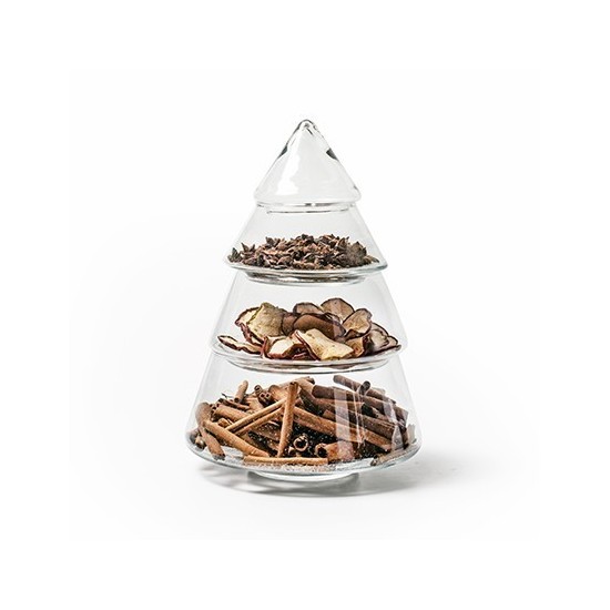 Deko Weihnachtsbaum Glas als Keksdose |Etagere Deko für Weihnachtsdeko im Glas