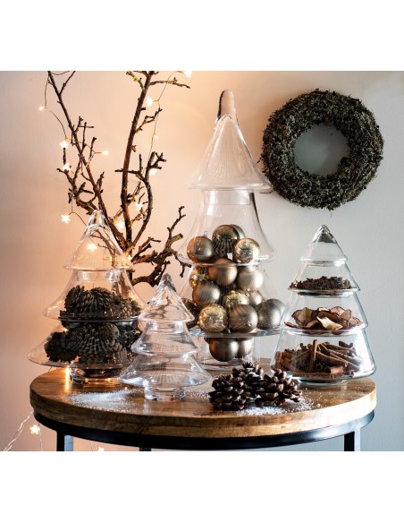 Deko Weihnachtsbaum Glas als Keksdose |Etagere Deko für Weihnachtsdeko im Glas