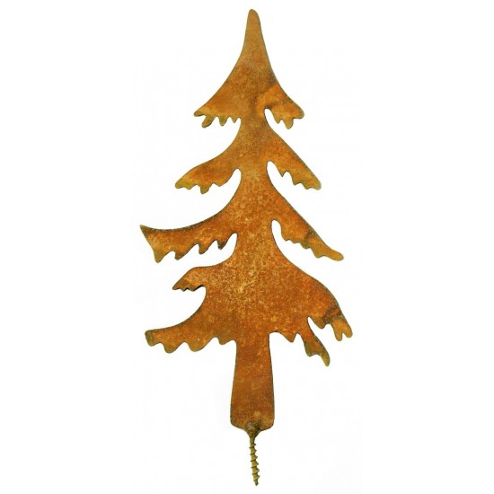 Edelrost Baum Stecker zum Einschrauben in Holz, Höhe 20 cm