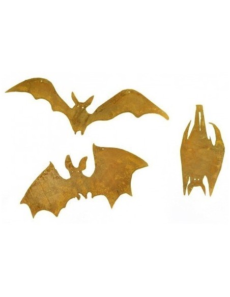 Edelrost Fledermäuse verschiedene Varianten zum Hängen, Gruppenbild