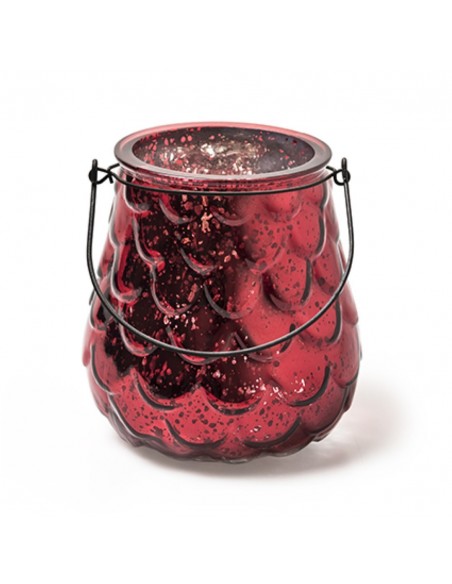 Deko Glas Laterene in rot Höhe 11cm