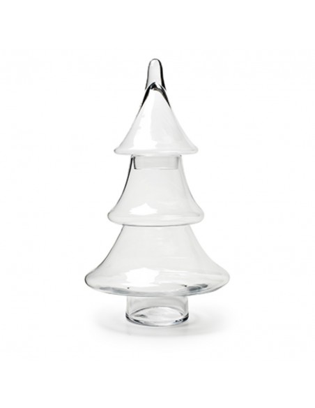 XXL Deko Weihnachtsbaum aus Glas für Höhe 70cm |Deko Tannenbaum für Weihnachtsdeko im Glas