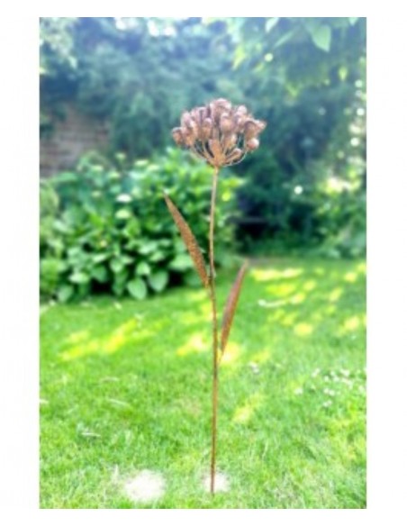 Edelrost Metallblume "DACIA" zum Stecken Höhe 104 cm