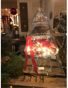Deko Weihnachtsbaum Glas als Keksdose |Etagere Deko für Weihnachtsdeko im Glas 2