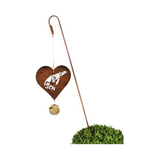 Hängestab mit Haken aus Edelrost gross - Stimmungsbild