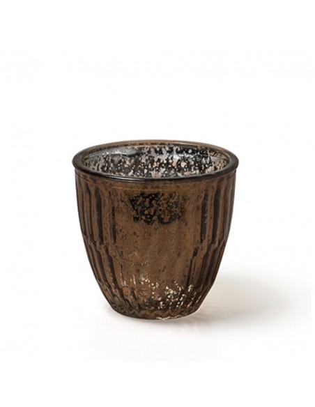 Teelichthalter für Weihnachten aus Glas Höhe 10cm