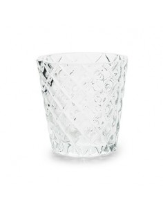 Teelichthalter aus durchsichtigem Glas
