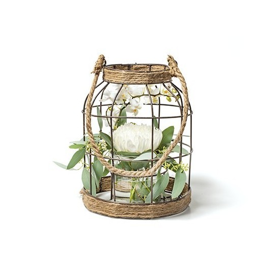 Deko Laterne mit eingebauetem Windlicht für Individuelle Deko 