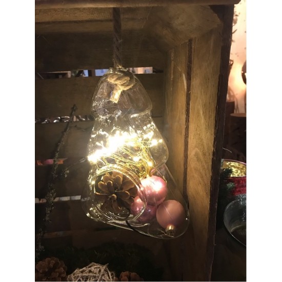 Deko Weihnachtsbaum aus Glas zum Aufhängen