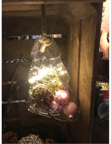 Deko Weihnachtsbaum aus Glas zum Aufhängen