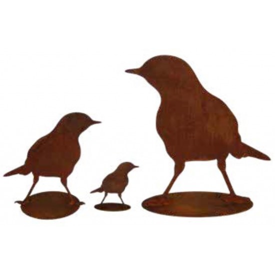 Edelrost Amsel "Blackbird 1" - Übersicht verschiedene Größen