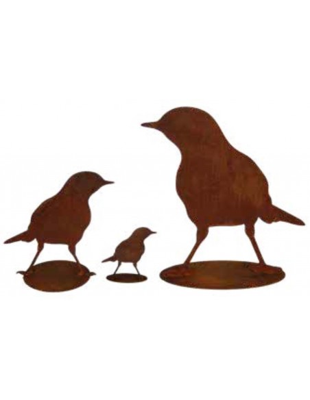 Edelrost Amsel "Blackbird 1" - Übersicht verschiedene Größen Edelrost Amsel "Blackbird 1" - Übersicht verschiedene Größen