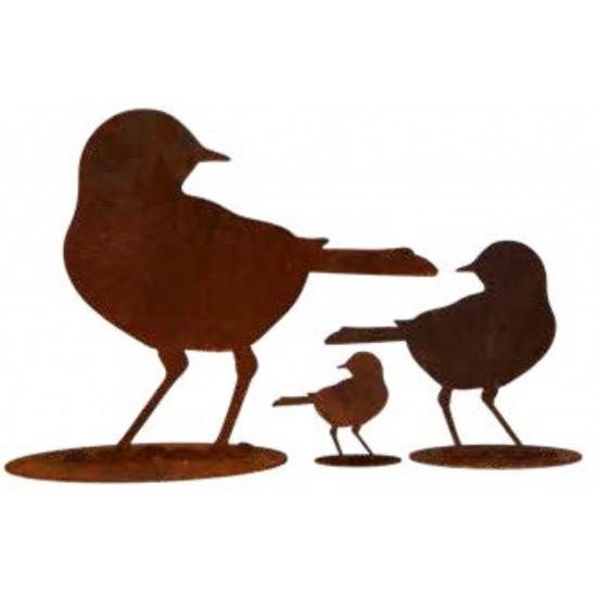 Edelrost Amsel "Blackbird 2" - Übersicht der versch. Größen 	