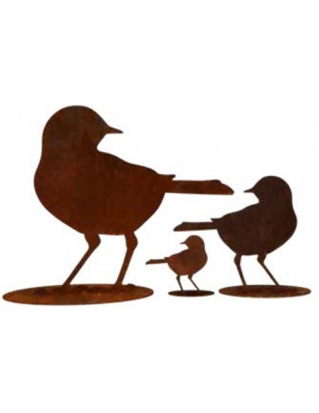 Edelrost Amsel "Blackbird 2" - Übersicht der versch. Größen 	