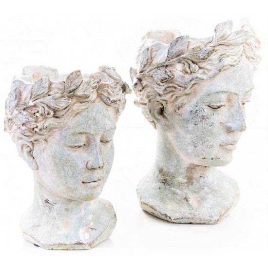 Pflanztopf Büsten aus Keramik - beide Größen