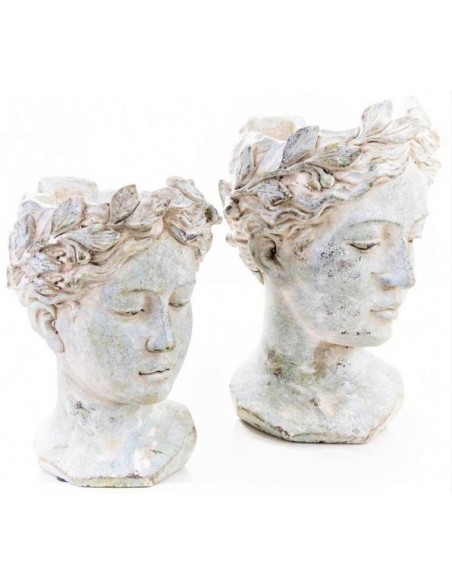 Pflanztopf Büsten aus Keramik - beide Größen