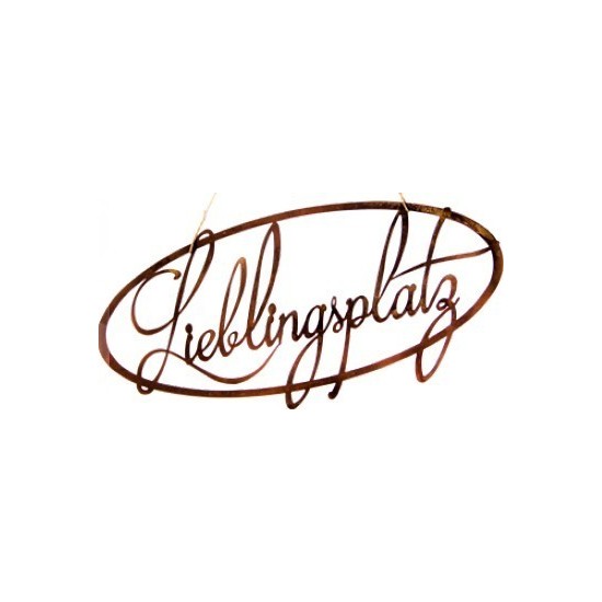 Schild oval "Lieblingsplatz" Breite 50 cm