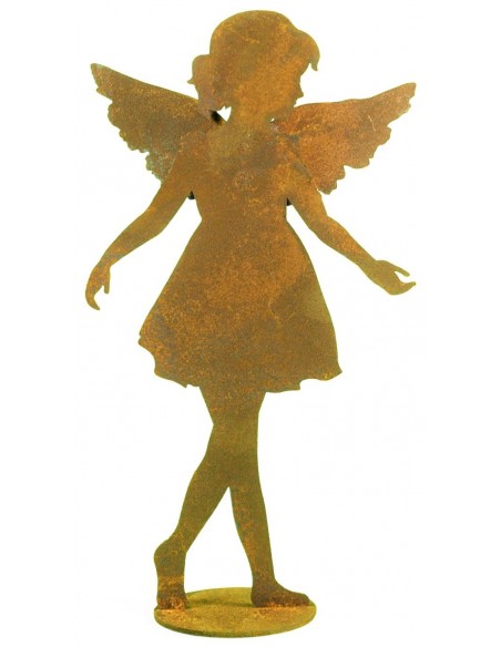 Edelrost Gartenengel "Anna-Lisa" mittel - auf Standplatte - Gr. 2 Höhe 52 cm 