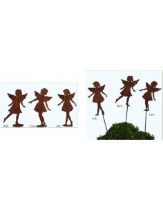 Edelrost Gartenengel "Anna-Lisa" mittel - auf Standplatte - Gr. 2 Höhe 52 cm  2