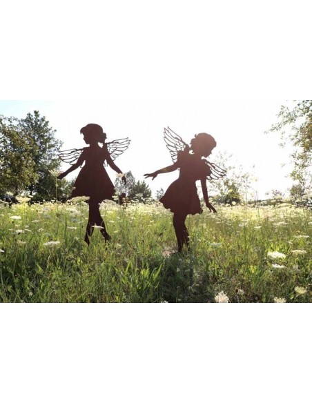 Edelrost Gartenengel "Anna-Lisa" gross - Stimmungsbild