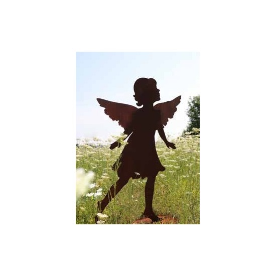 Gartenengel "Barbara" gross auf Standplatte - Stimmungsbild