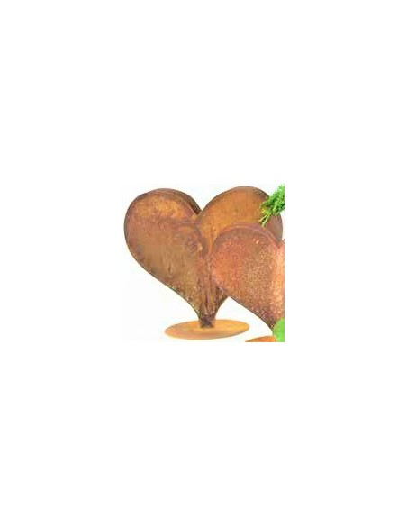 Edelrost Herz auf Platte - Grösse 2 - Höhe 29 cm
