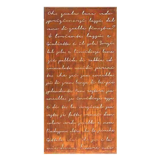 Edelrost Sichtschutzwand "Romance" - H x B 202 x 102 cm