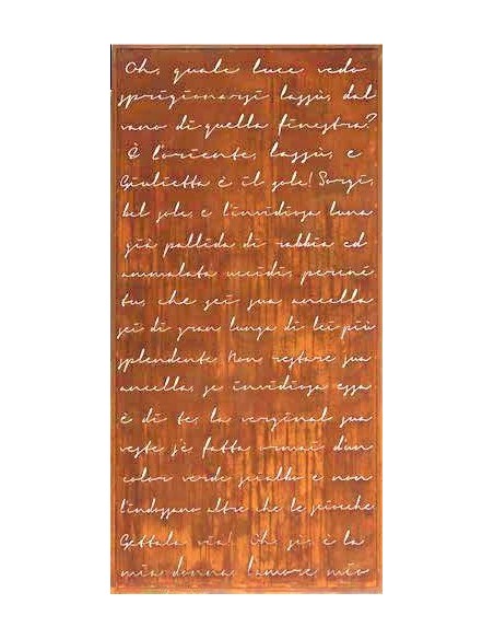 Edelrost Sichtschutzwand "Romance" - H x B 202 x 102 cm