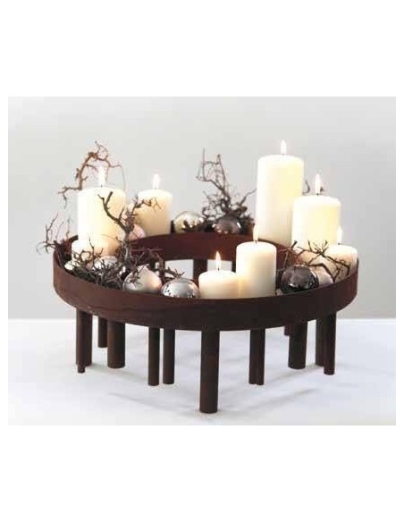 Kerzenleuchter füt Tischdeko Kerzentablet Metall aus Rost