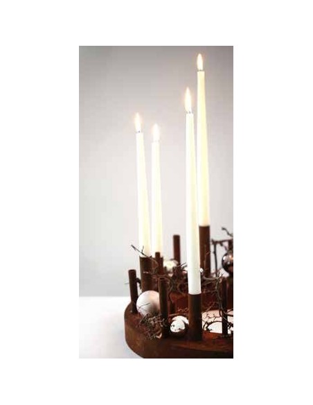 Kerzentablet Metall aus Edelrost im Ring Ø 40 cm "So und So" ausgefallene Tischdeko aus Metall