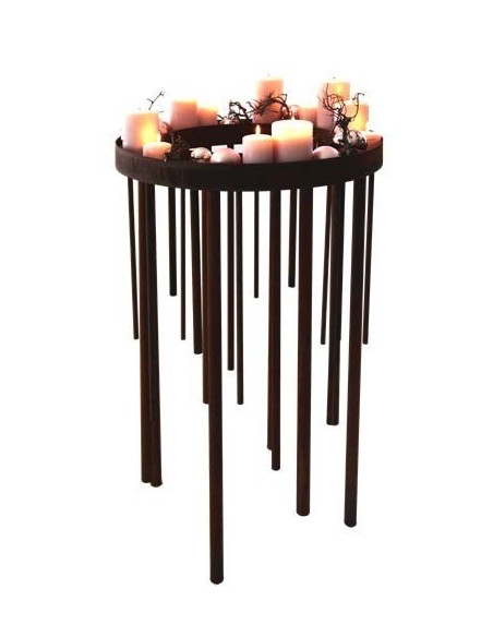 Kerzentisch rund aus Metall